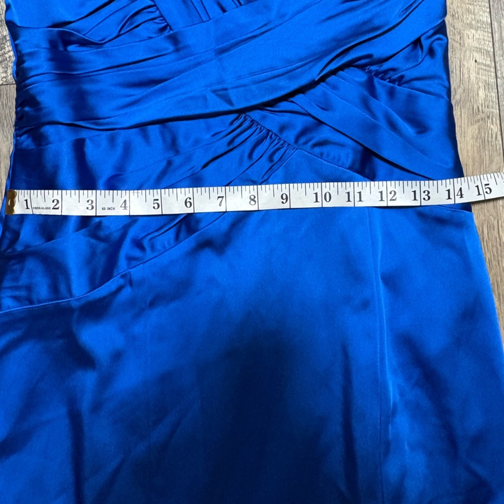 Royal Blue Satin Cocktail Dress - Picture 5 of 5